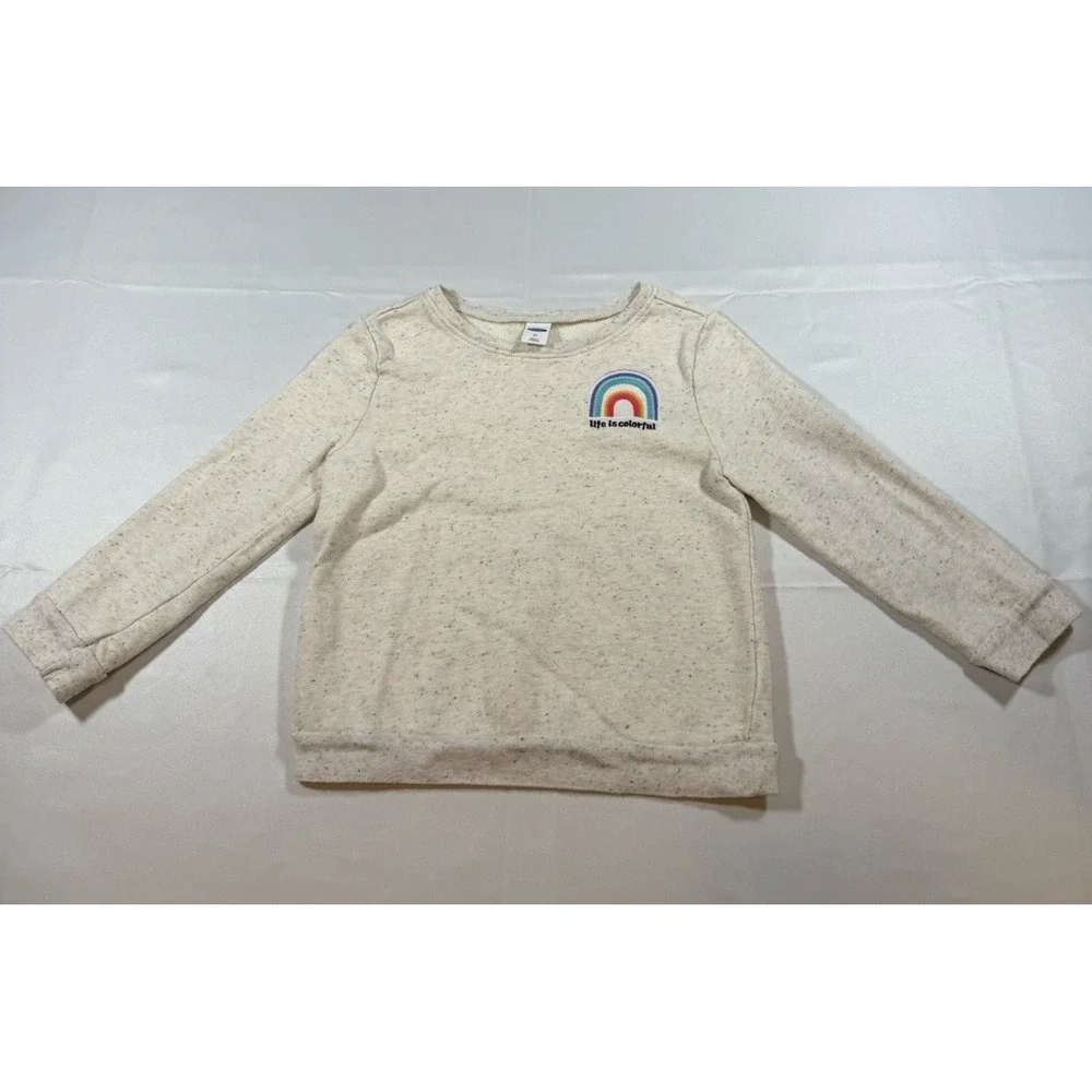 Old Navy Girls Multicolor White With Rainbow Size 5T